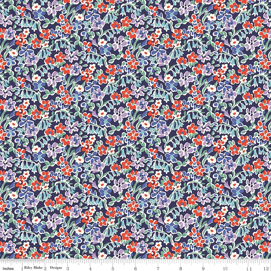 Regent Meadow in A (01667418a) | London Bouquet | Liberty Fabrics | Riley Blake