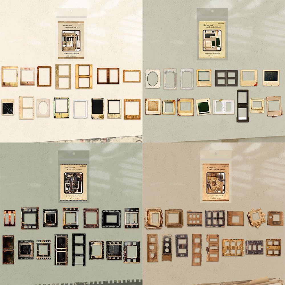 60Pcs Vintage Scrapbook Embellishment Movie Film Cutouts Paper Stickers