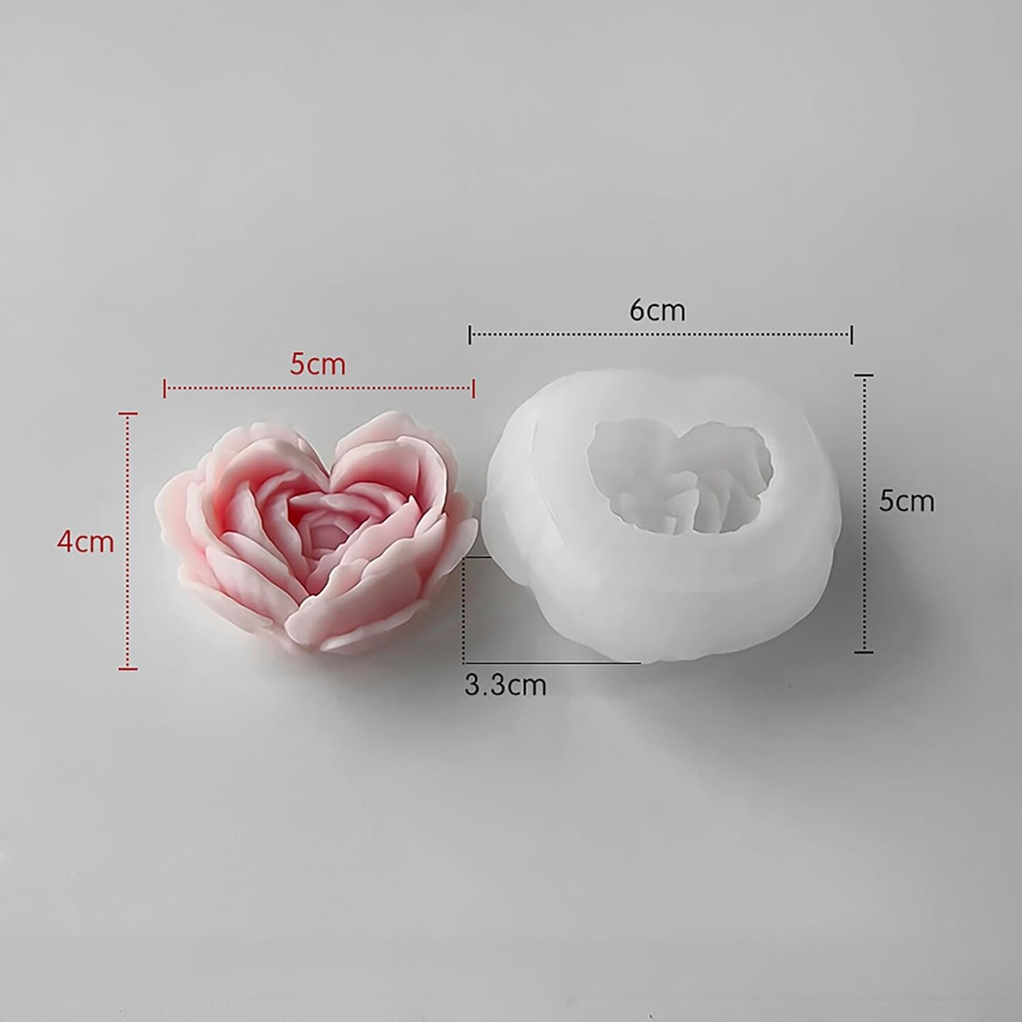2 Pack Flower Mold 3D Flower Candle - Resin Casting Silicone