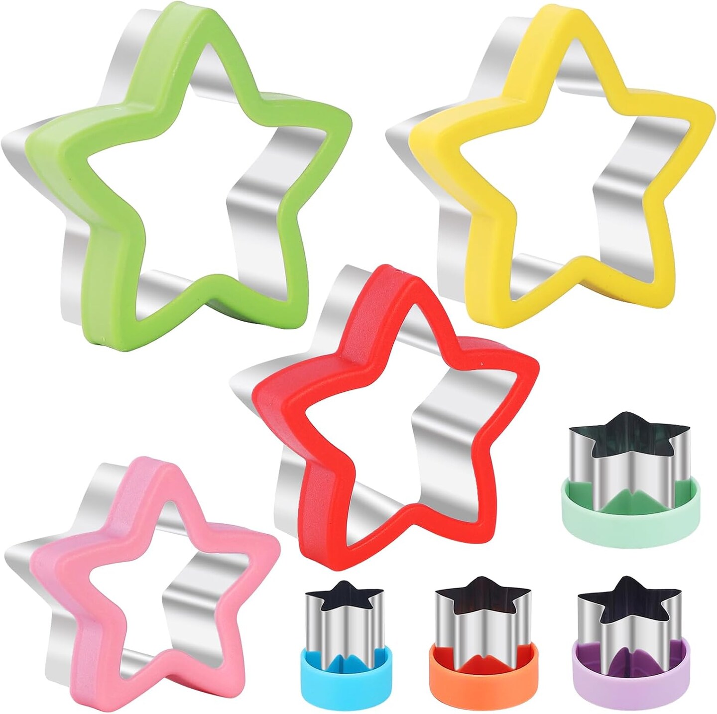 8pcs - Stainless Steel Star Cookie Cutters
