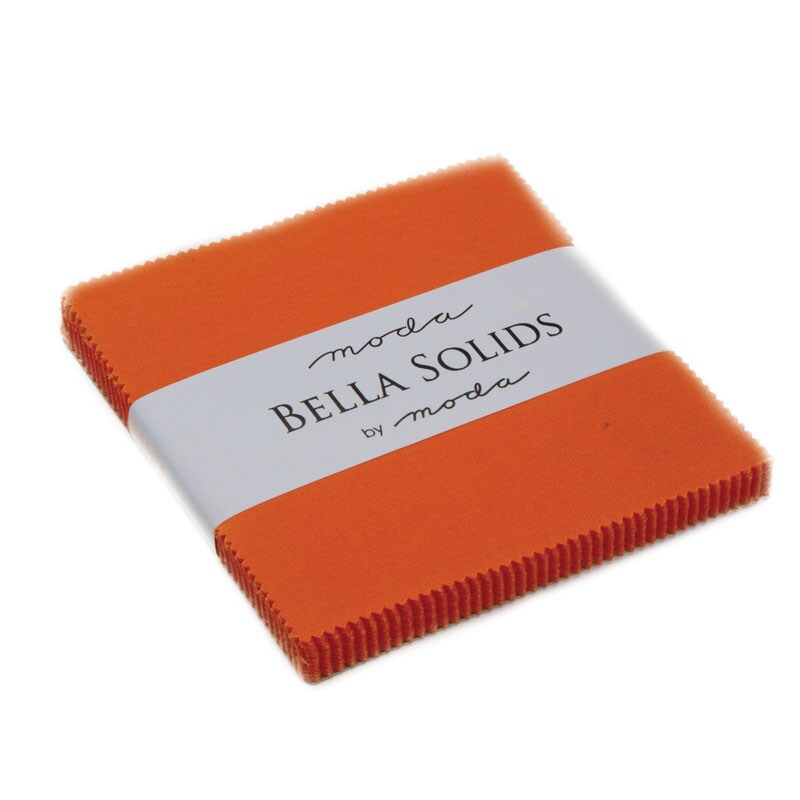 Bella Solids 5" Square Pack (Charm Pack) in Orange by Moda for Moda (9900PP 80)