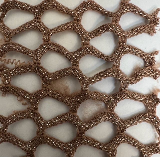 1 Yard Lurex Fishnet Mesh Fabric 58/60" Wide Stretch, 70% Polyester, 25% Lurex, 5% Spandex Metallic Shimmer Fabric