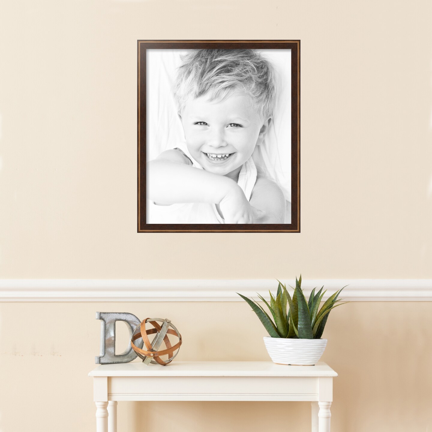 ArtToFrames 5x18 inch Mahogany Picture Frame, Brown Wood Poster Frame (4412