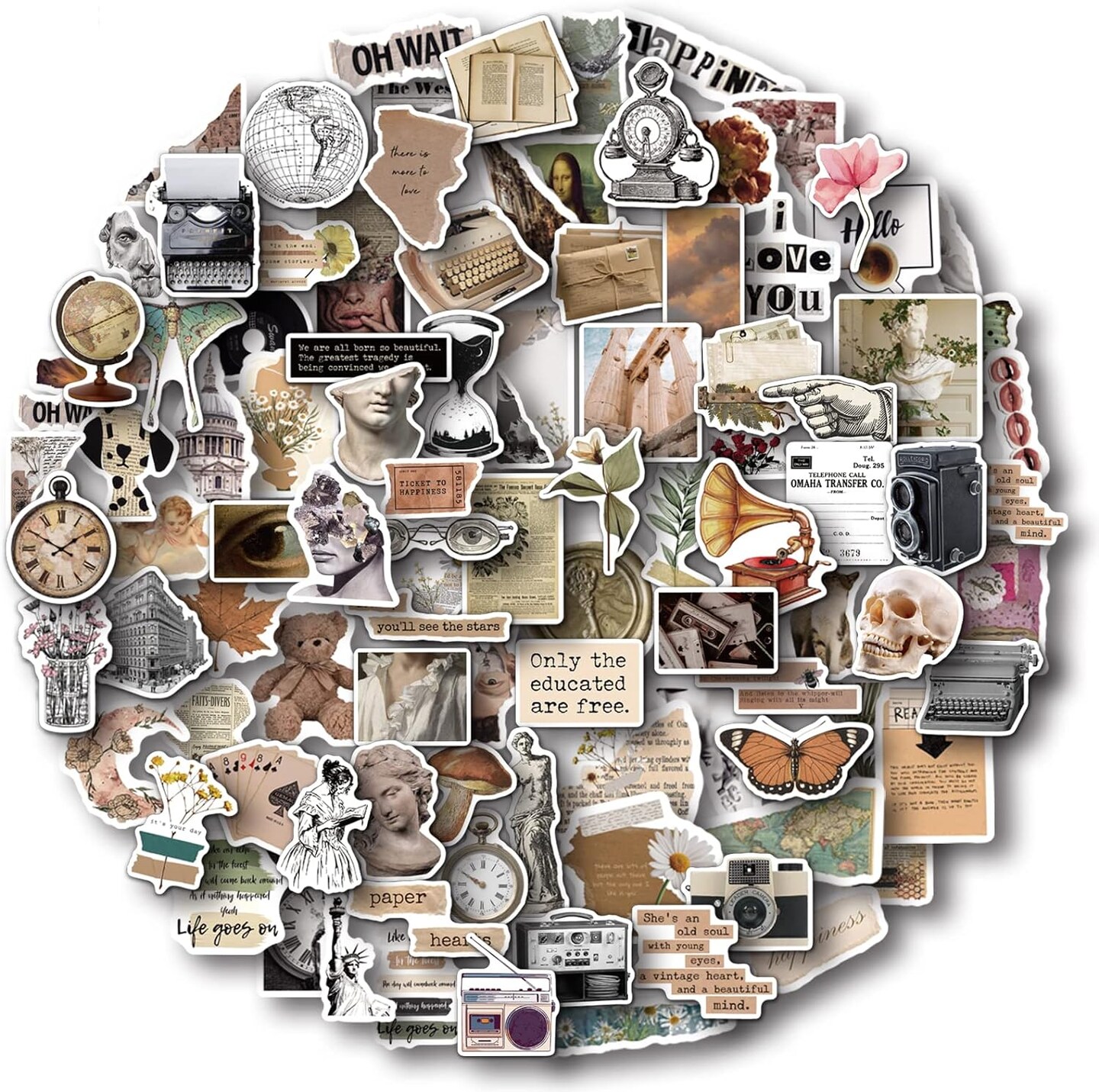 100 Pcs Aesthetic Stickers