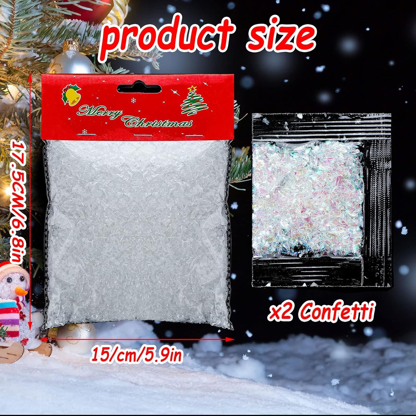 Fake Snow Decoration - 3.8 Ounce