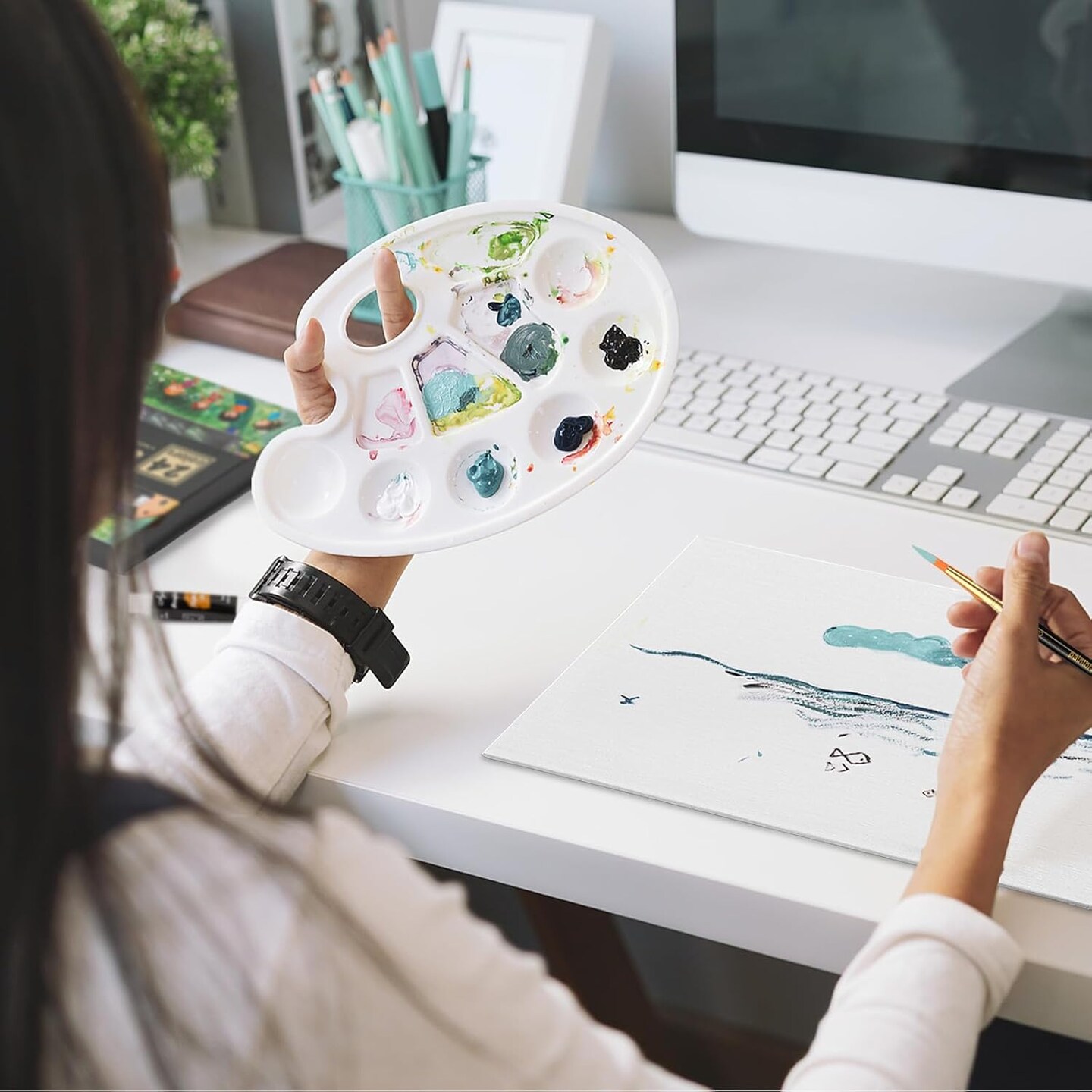 Paint Set, 41 PCS Painting Kit, Acrylic Paint Set for Kids Adults(Multicolor)