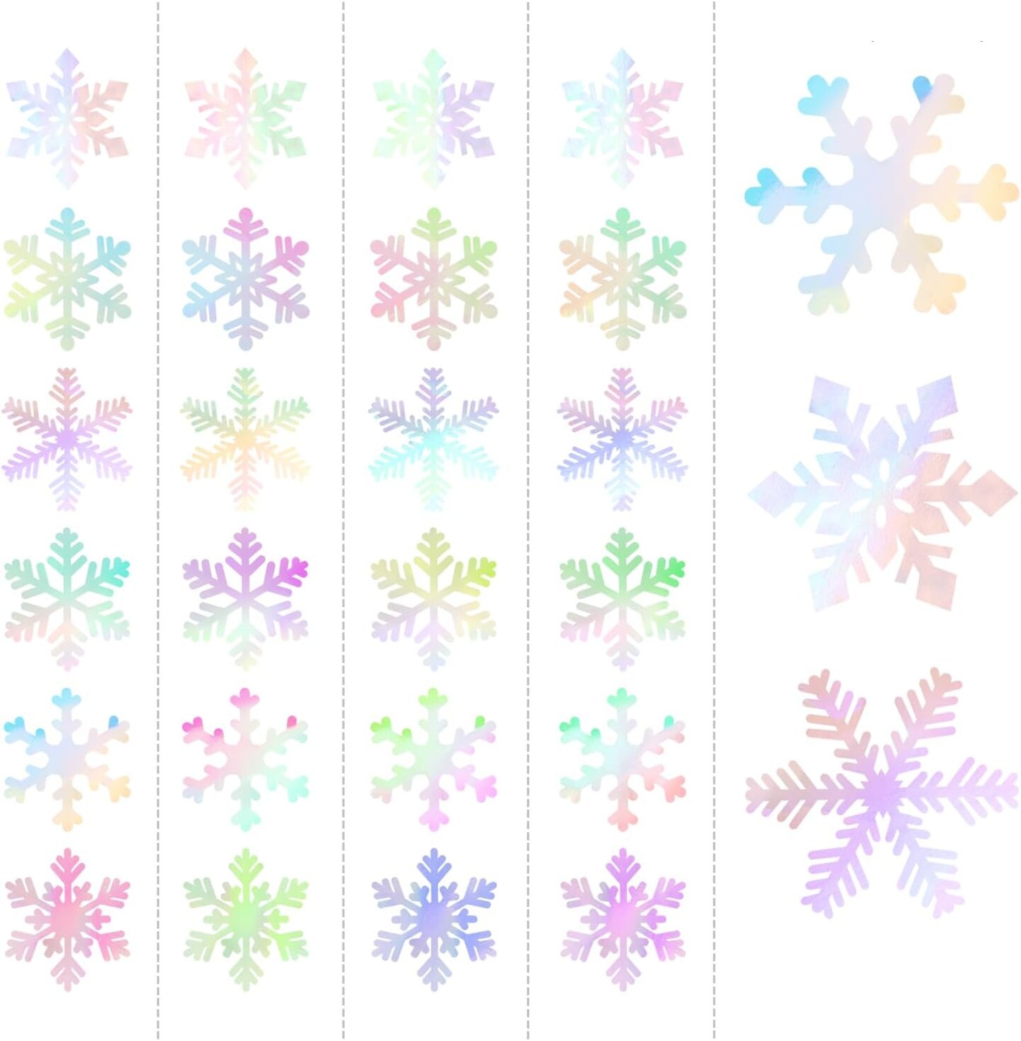 Iridescent-Holographic Snowflake