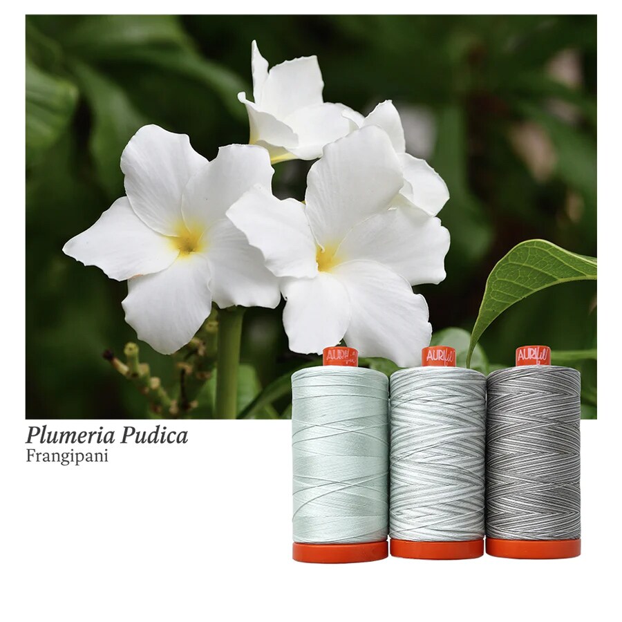 Aurifil Frangipani Thread Set by Aurifil | (3 50wt Cotton Large Spools)