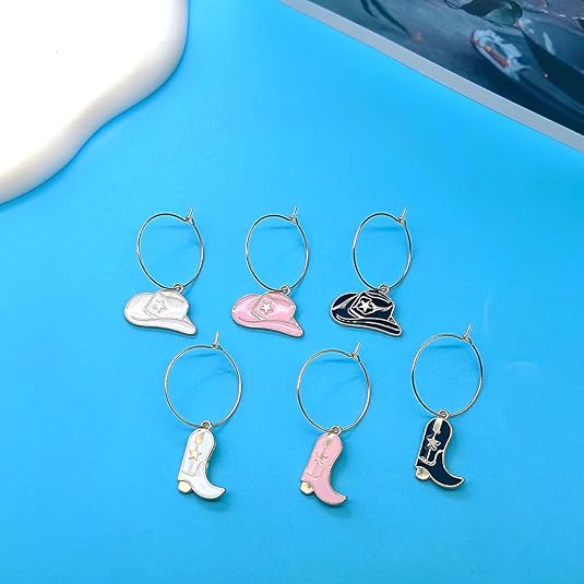Set of 6 Cute Wine Glass Charms