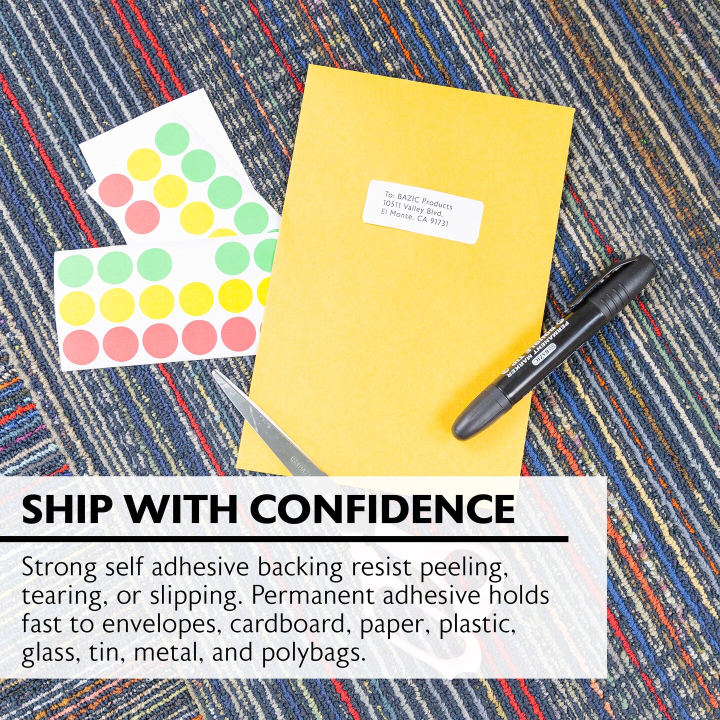 BAZIC White Address Labels 1&#x22; X 2 5/8&#x22; (300/Pack)