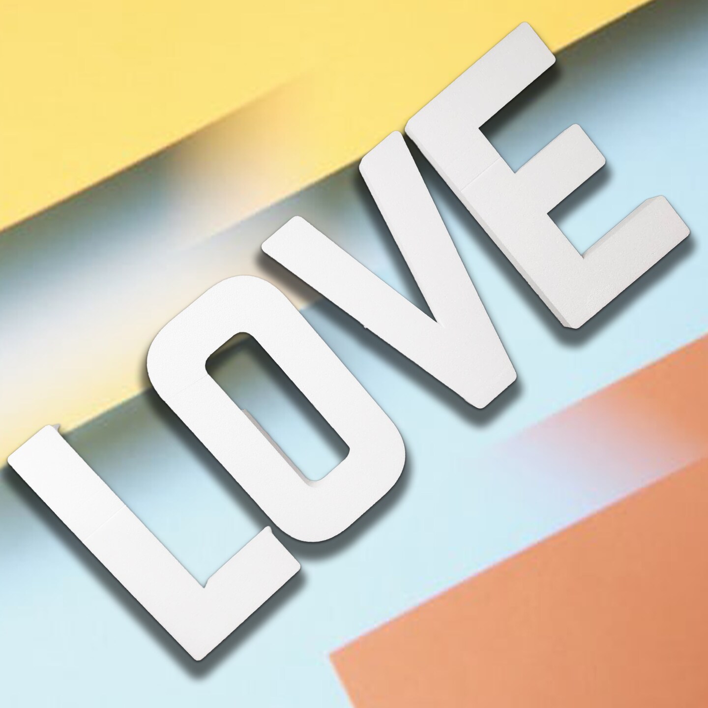1 Count LOVE White Foam Letters Jumbo Party Decor Customizable Craft Letters 24&#x22;