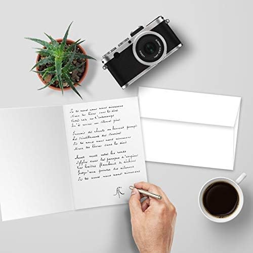 Greeting Cards Set &#x2013; 5x7 Blank White Cardstock and Envelopes