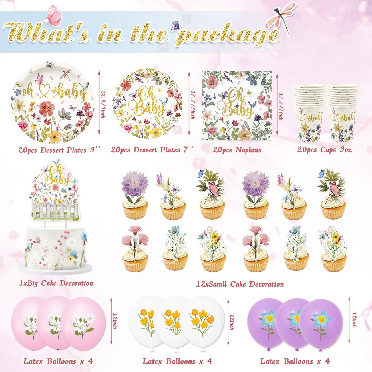 Baby in Bloom Baby Shower Decorations