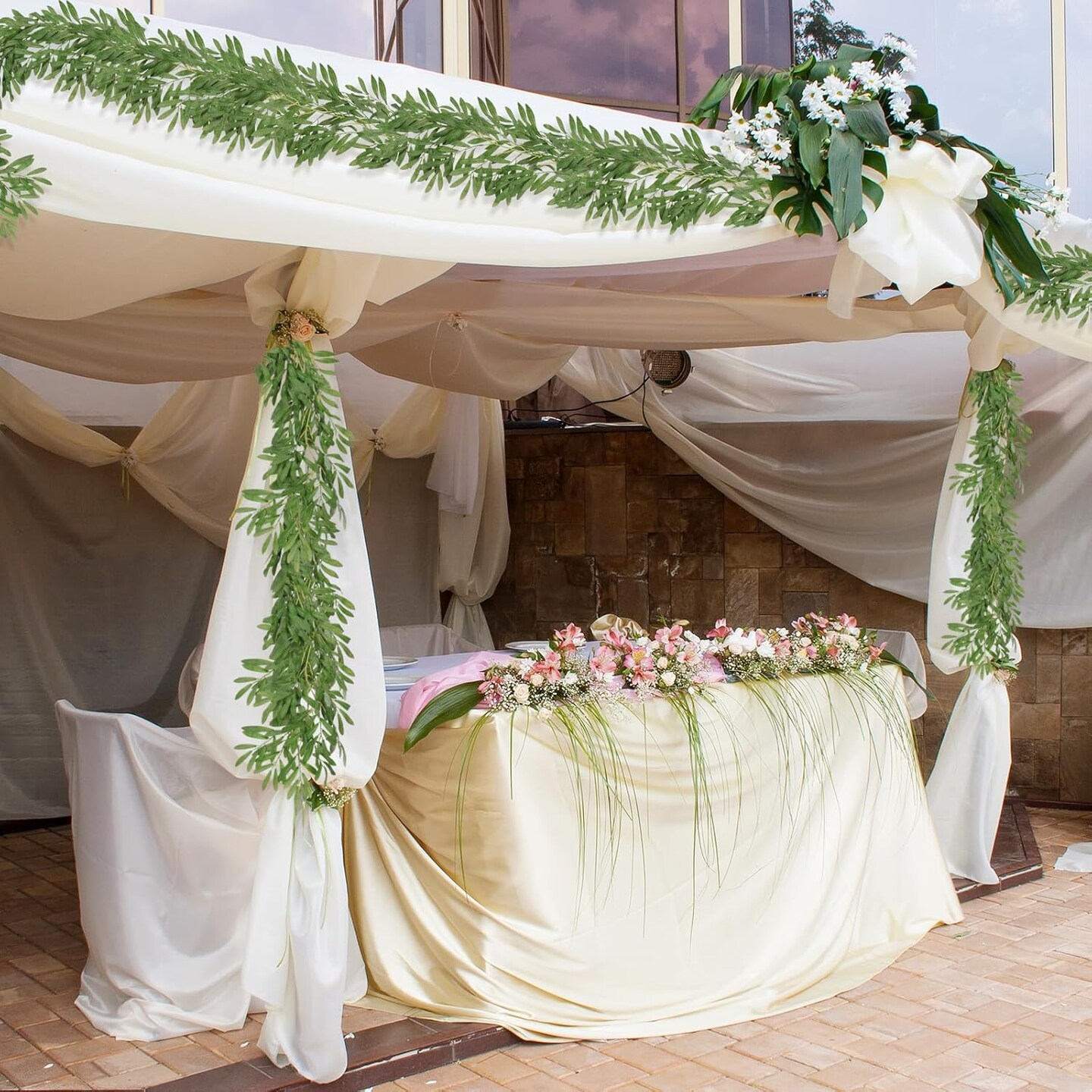 2Pcs Artificial Olive Leaves Garlands