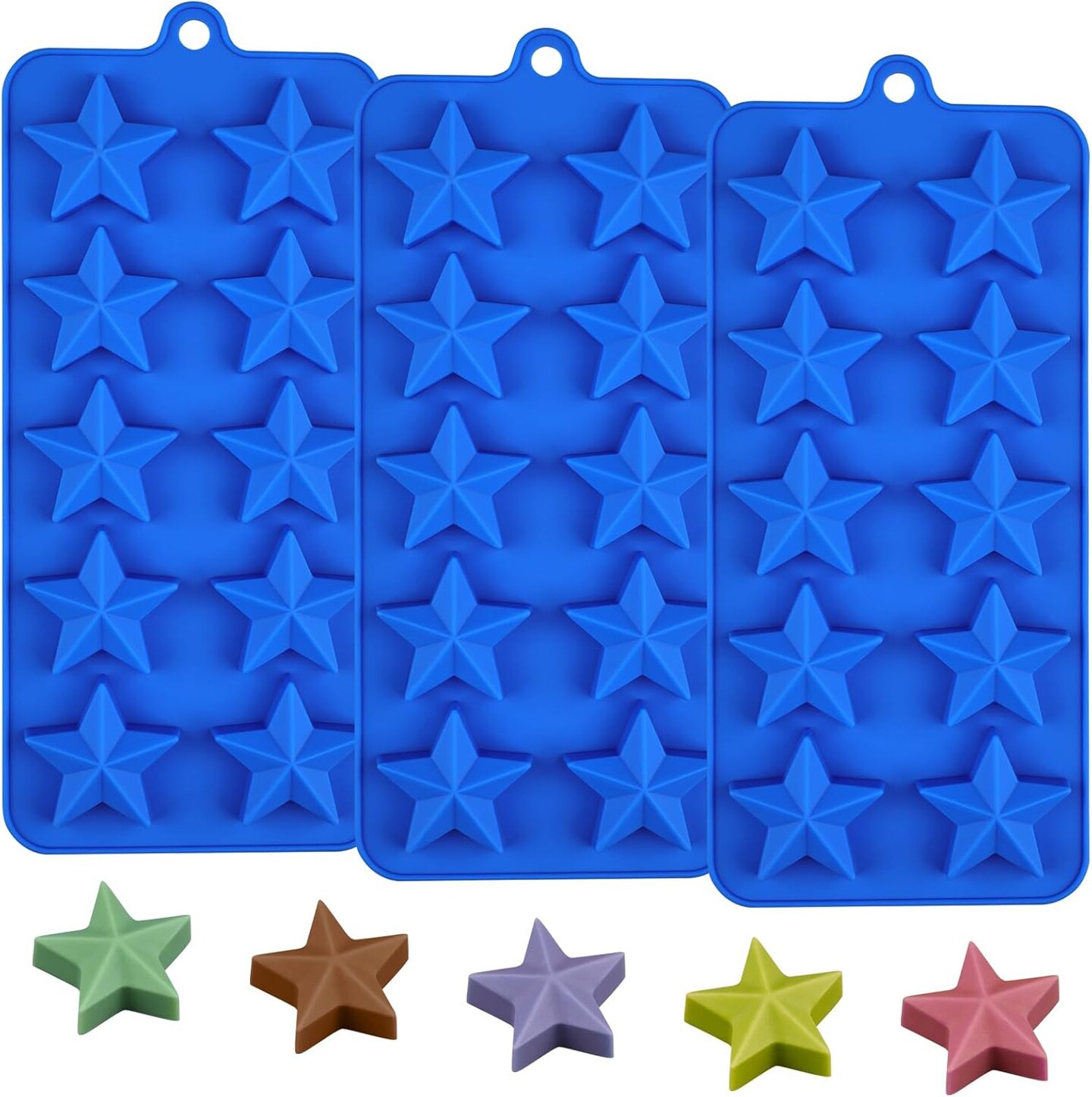 3pcs Silicone Star Candy Molds