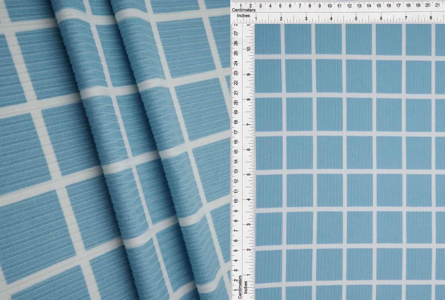 1 Yard Checkered Plaid Yummy Rib Knit Fabric 4x2 Soft Stretch 58/60 Inches Wide