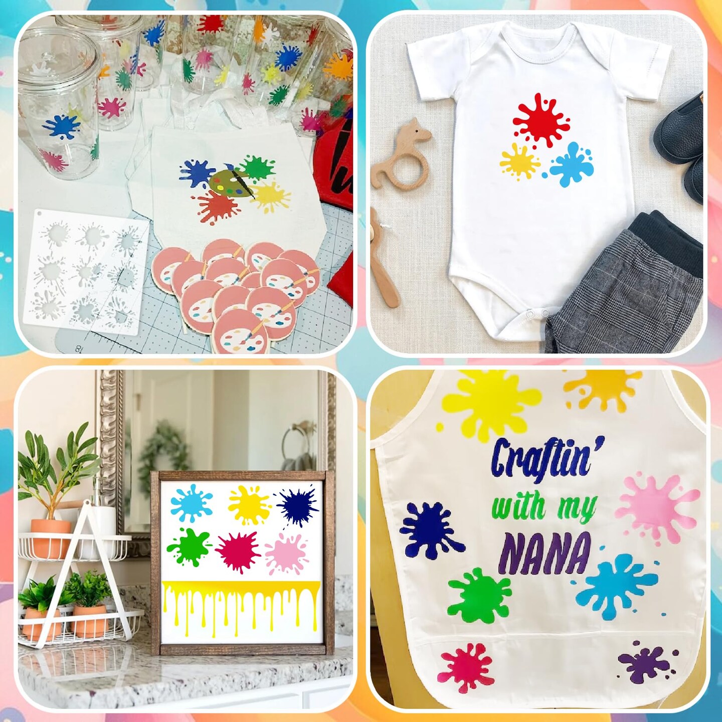 12 Pcs Graffiti Stencils for Spray Painting Reusable Shoe Stencils Stain and Splatter Airbrush Templates for Wood Canvas DIY Crafts (12 Graffiti)