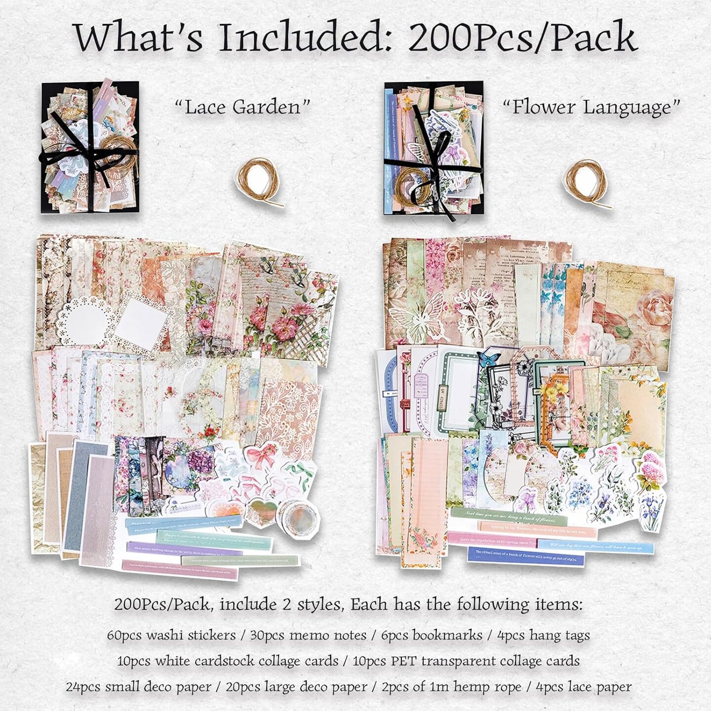 170Pcs Vintage Scrapbooking Stickers Pack(B)