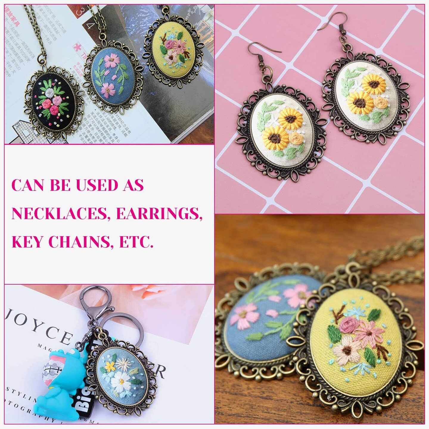 Embroidery Starter Kit with Cross Stitch Patterns