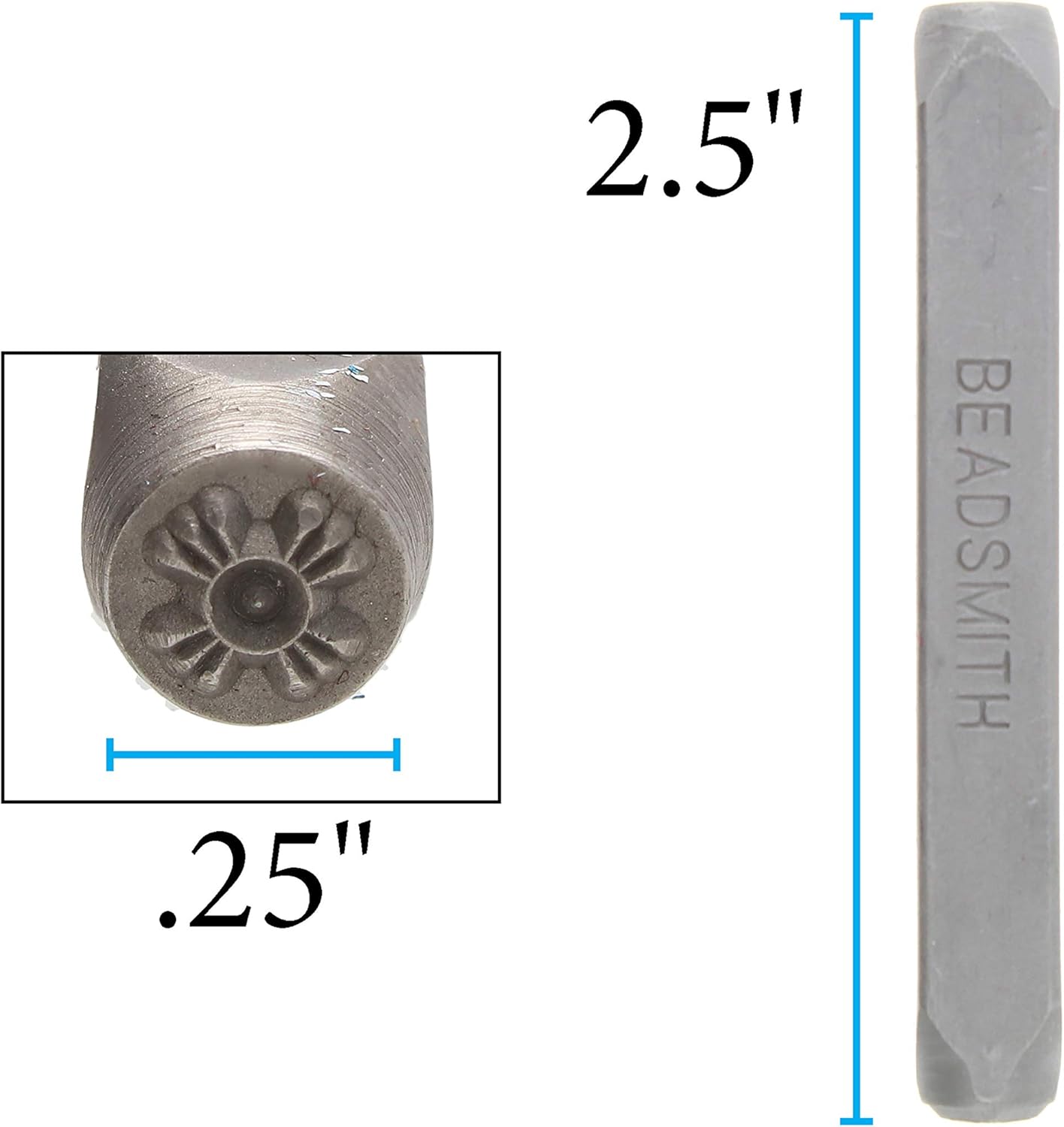 The Beadsmith Steel Design Stamps - Jewelry Stamping Tools, Eagle Design, 2.25 Inches w/ 6 mm Base
