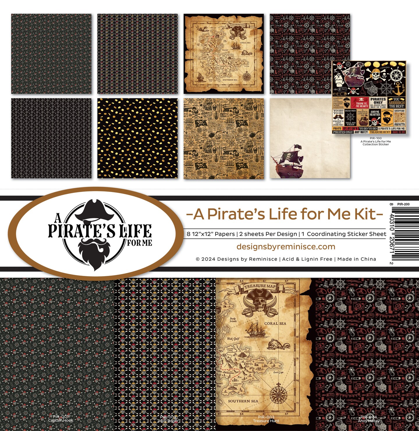 Reminisce Collection Kit 12&#x22;X12&#x22;-A Pirate&#x27;s Life For Me