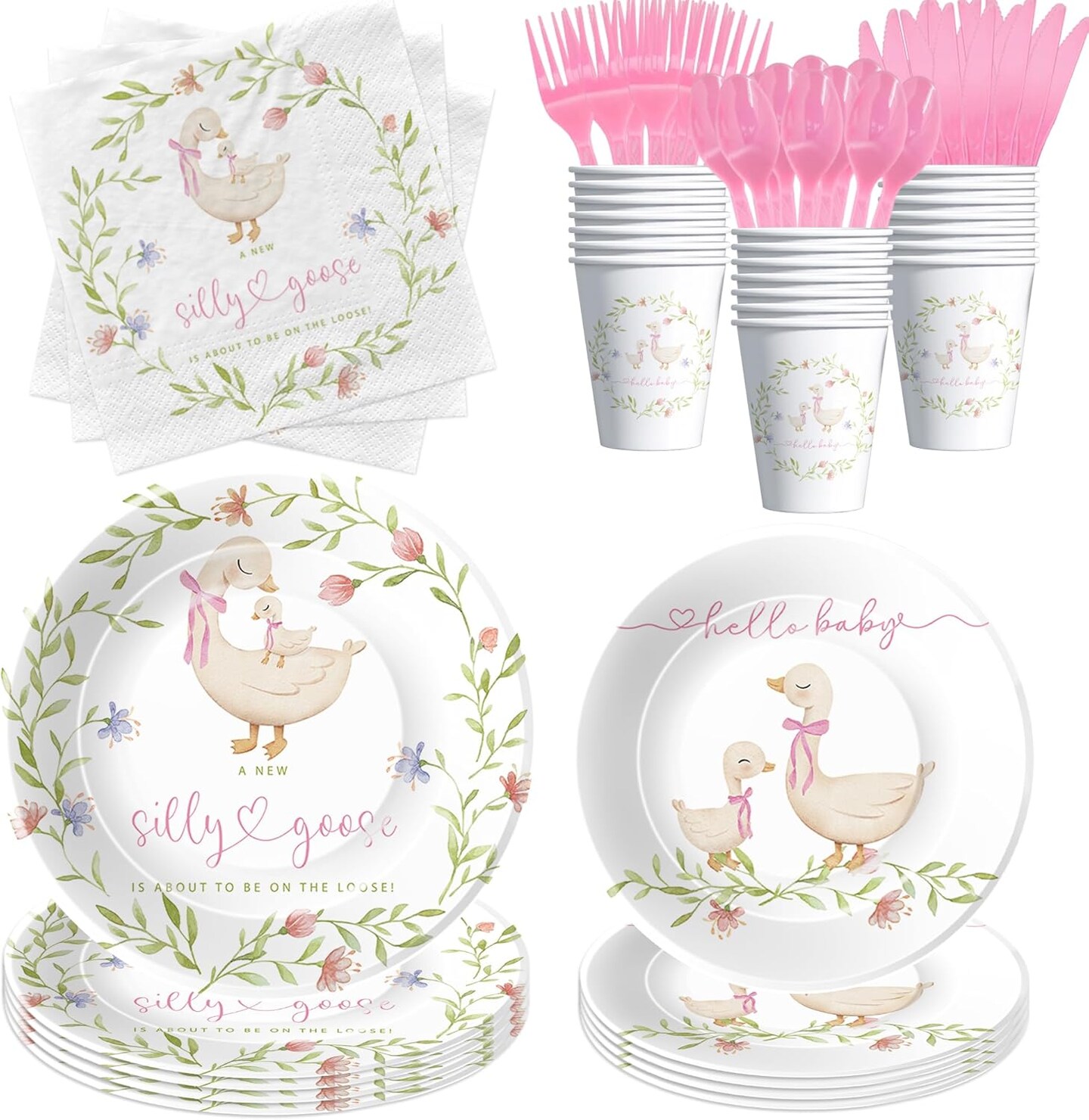 Baby Shower Plates and Napkins Decorations Tableware