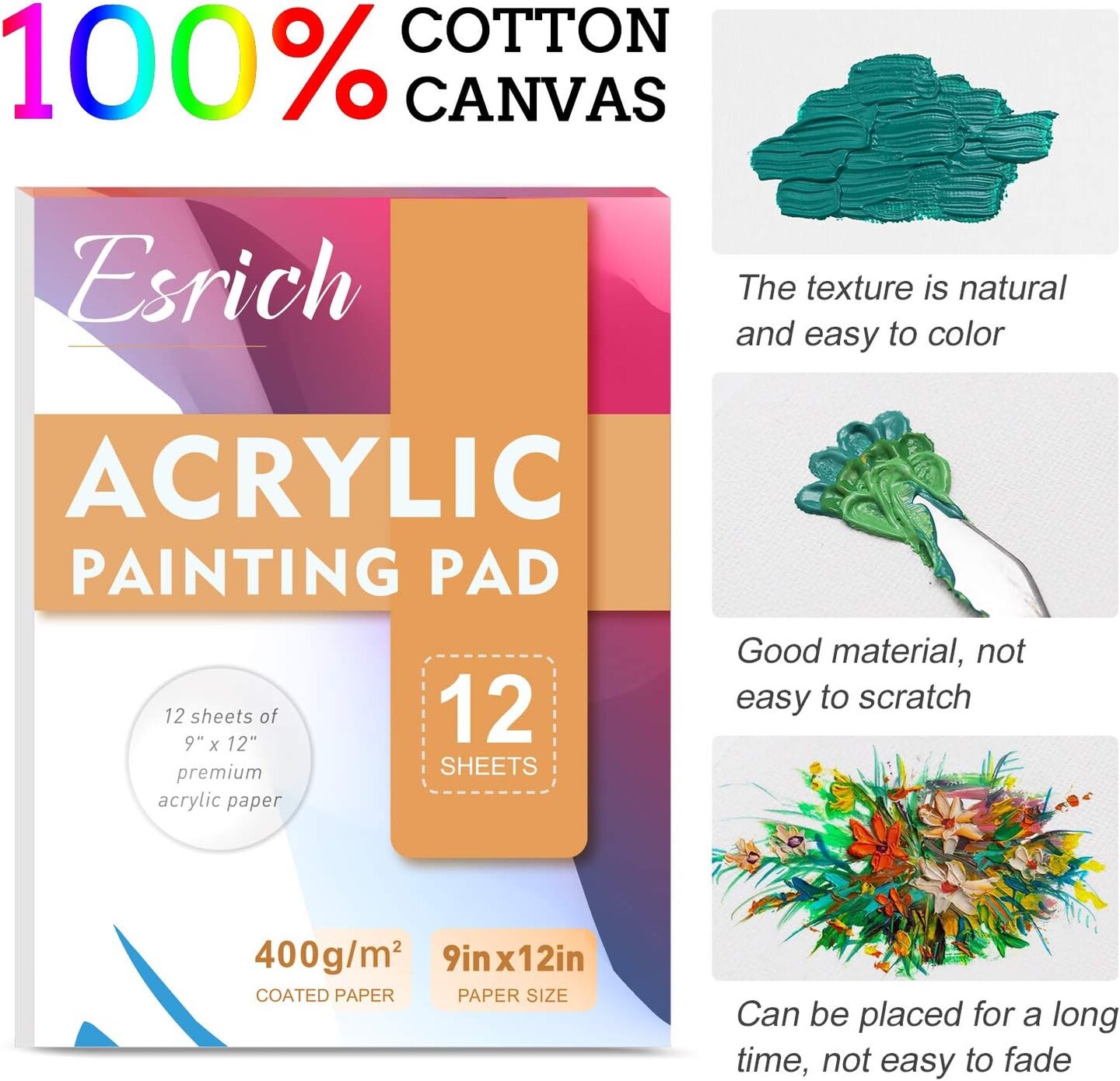 74 PCS Professional Acrylic Paint Set (36 Color Acrylic Paints)