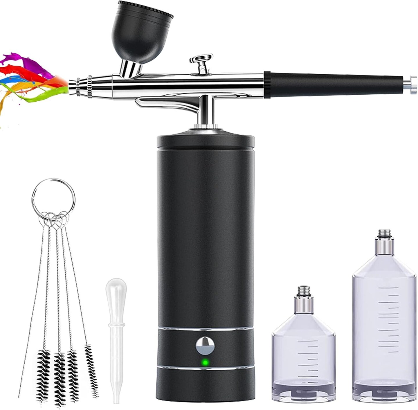 Airbrush Kit - Rechargeable Cordless Airbrush Compressor (Black)