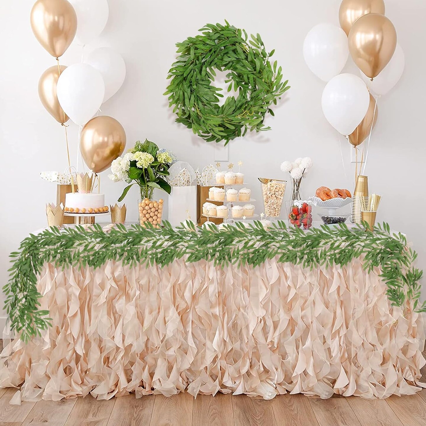 2Pcs Artificial Olive Leaves Garlands