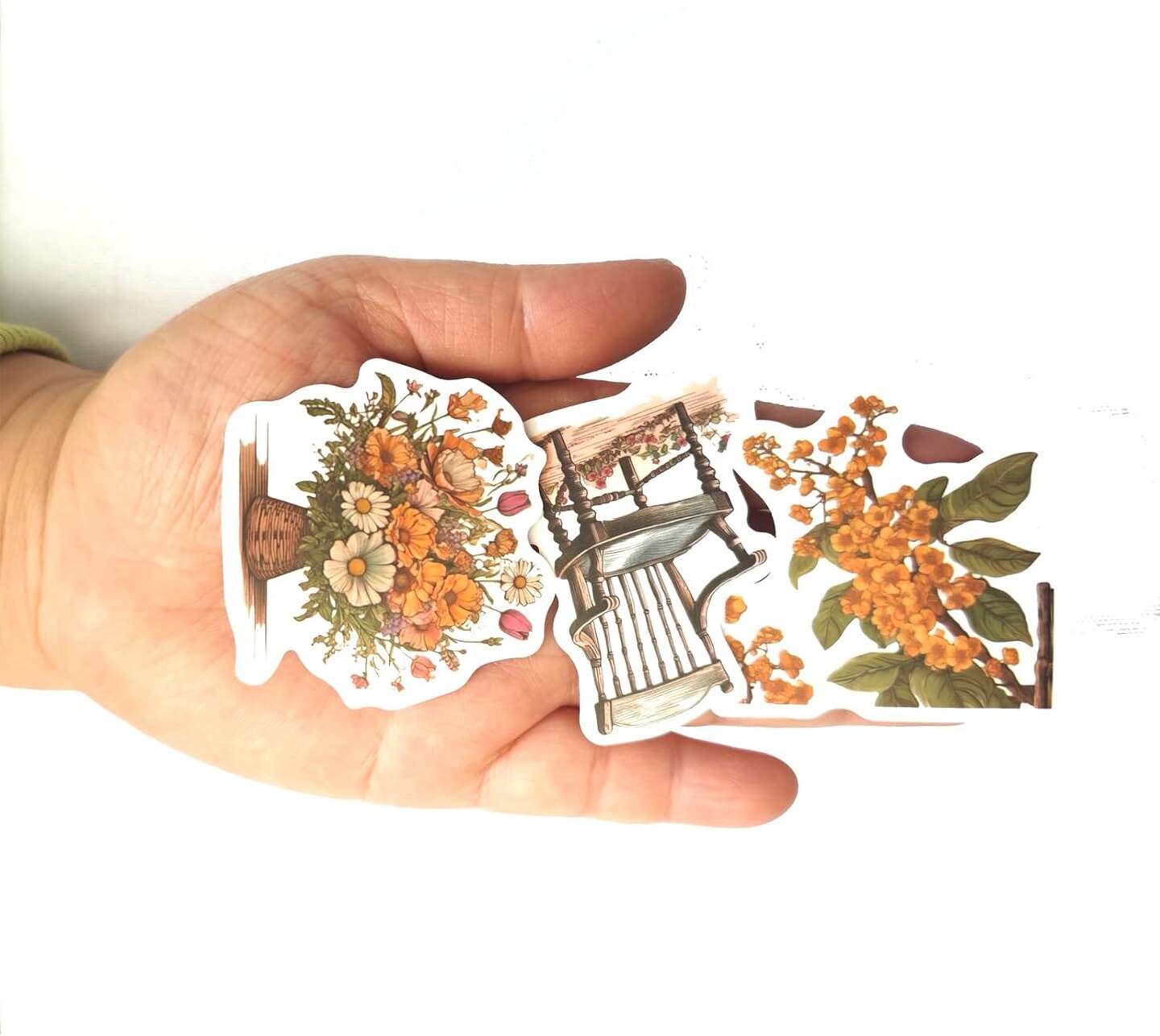 100+ Pcs Aesthetic Vintage Cottagecore Stickers for Scrapbooking (Vintagecottagecore) 1.5 x 1.5 x 0.01 inches