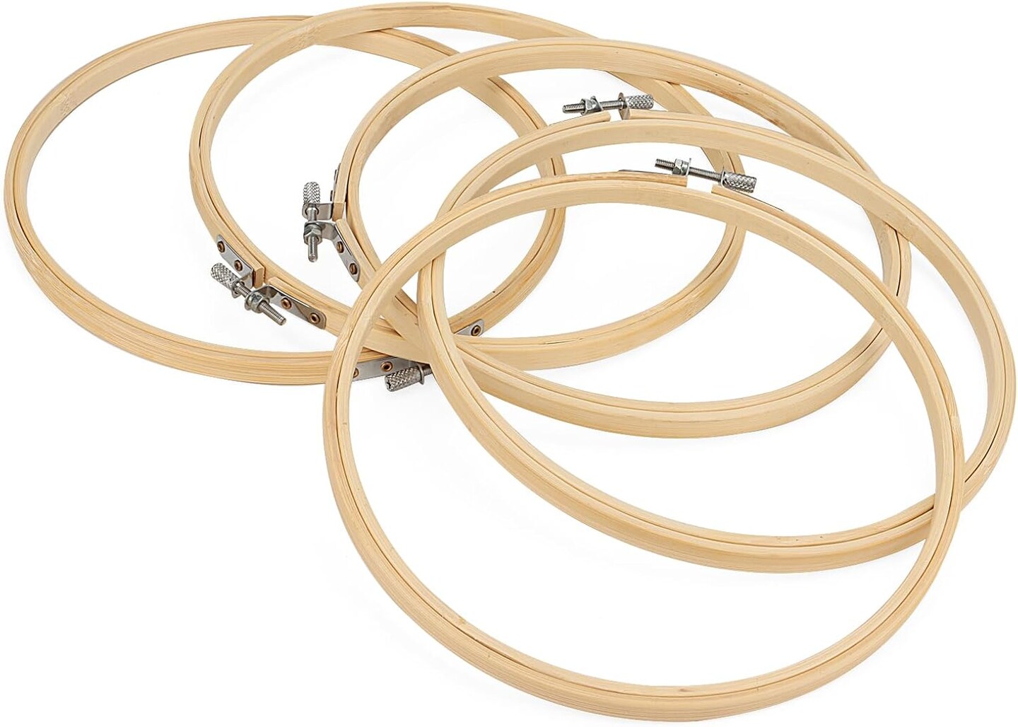 20 PCS 8 Inch Bamboo Embroidery Hoop, 20cm Cross Stitch Circle Ring