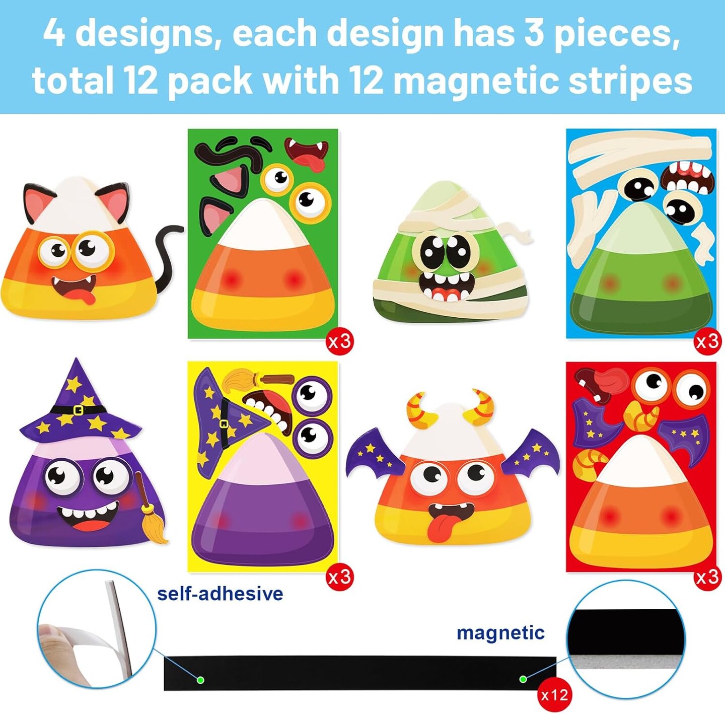 Halloween Crafts for Kids Candy Corn Magnet Foam