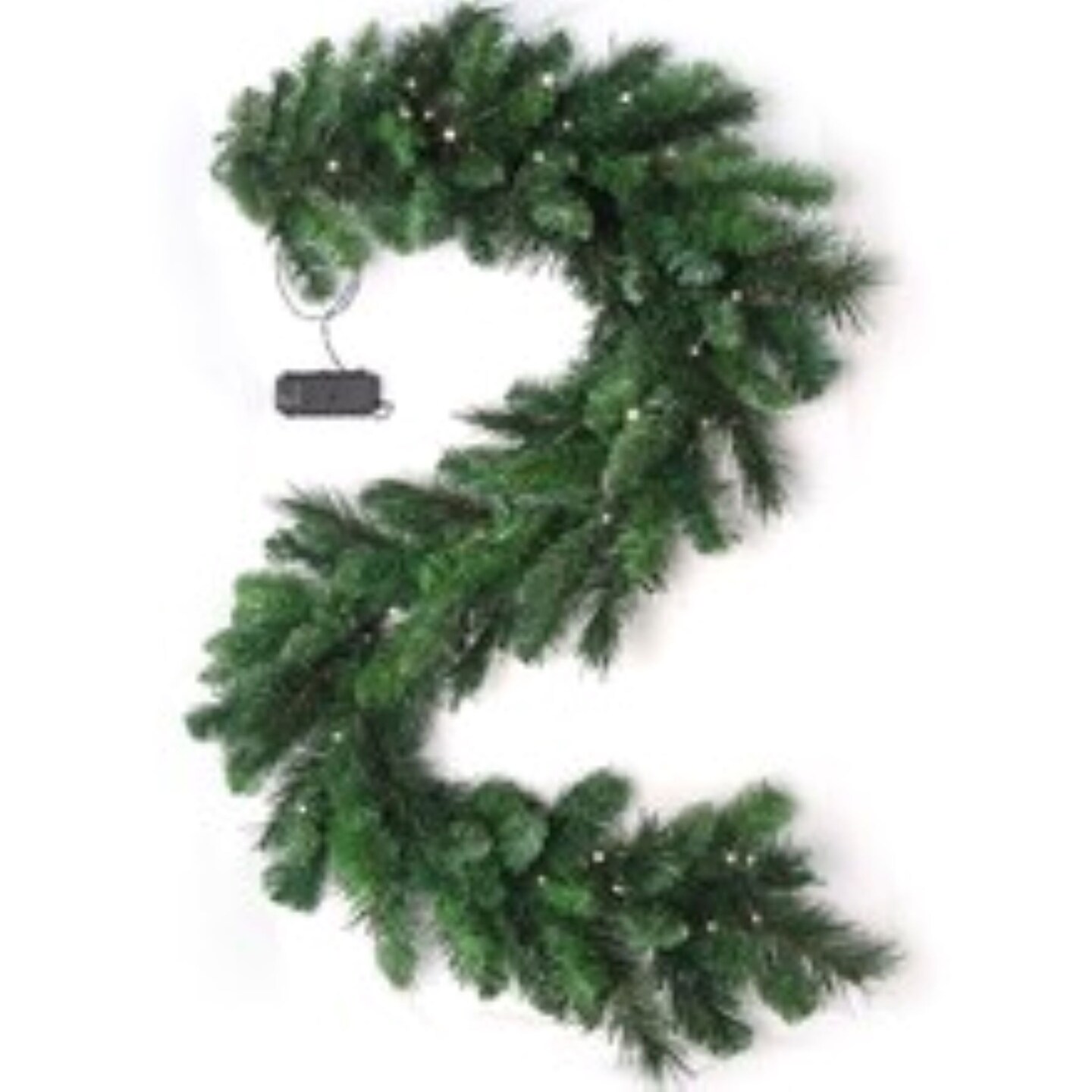 2PC Pre-Lit Christmas Garland 6&#x27; Artificial Pine - 120 Tips, 12&#x22; Wide with 75 Battery-Powered LED Lights