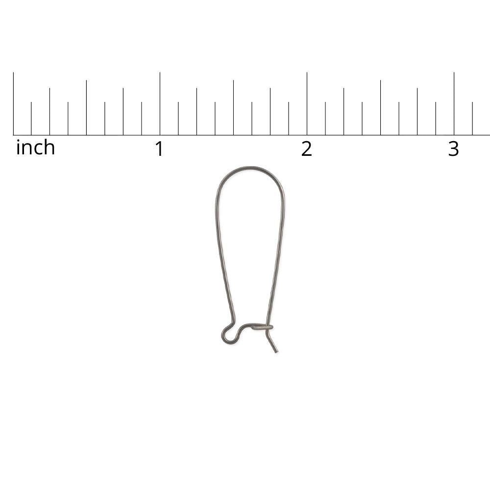 JewelrySupply Kidney Ear Wire 33mm Surgical Stainless Steel (Package of 10)
