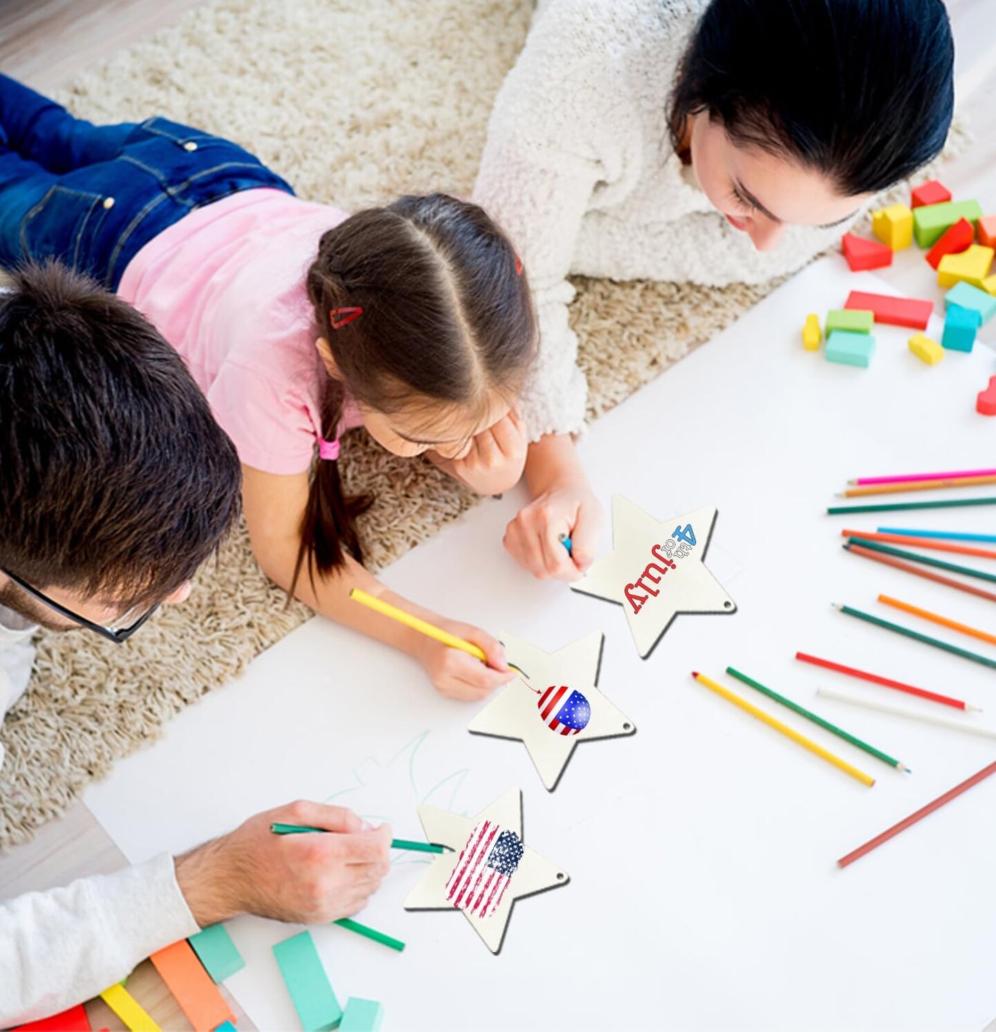 300 Pcs Wooden Stars - Unfinished Wood Star Shape Wood Pieces