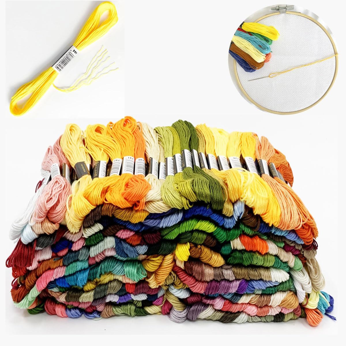 Rainbow Color Embroidery Floss - (12 Colors)