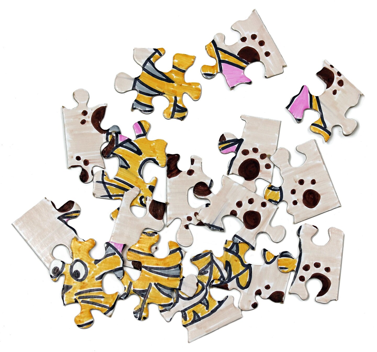 Hygloss Compoz-A-Puzzle Blank Jigsaw Puzzle 4"X5.5" 24/Pkg-16 Pieces