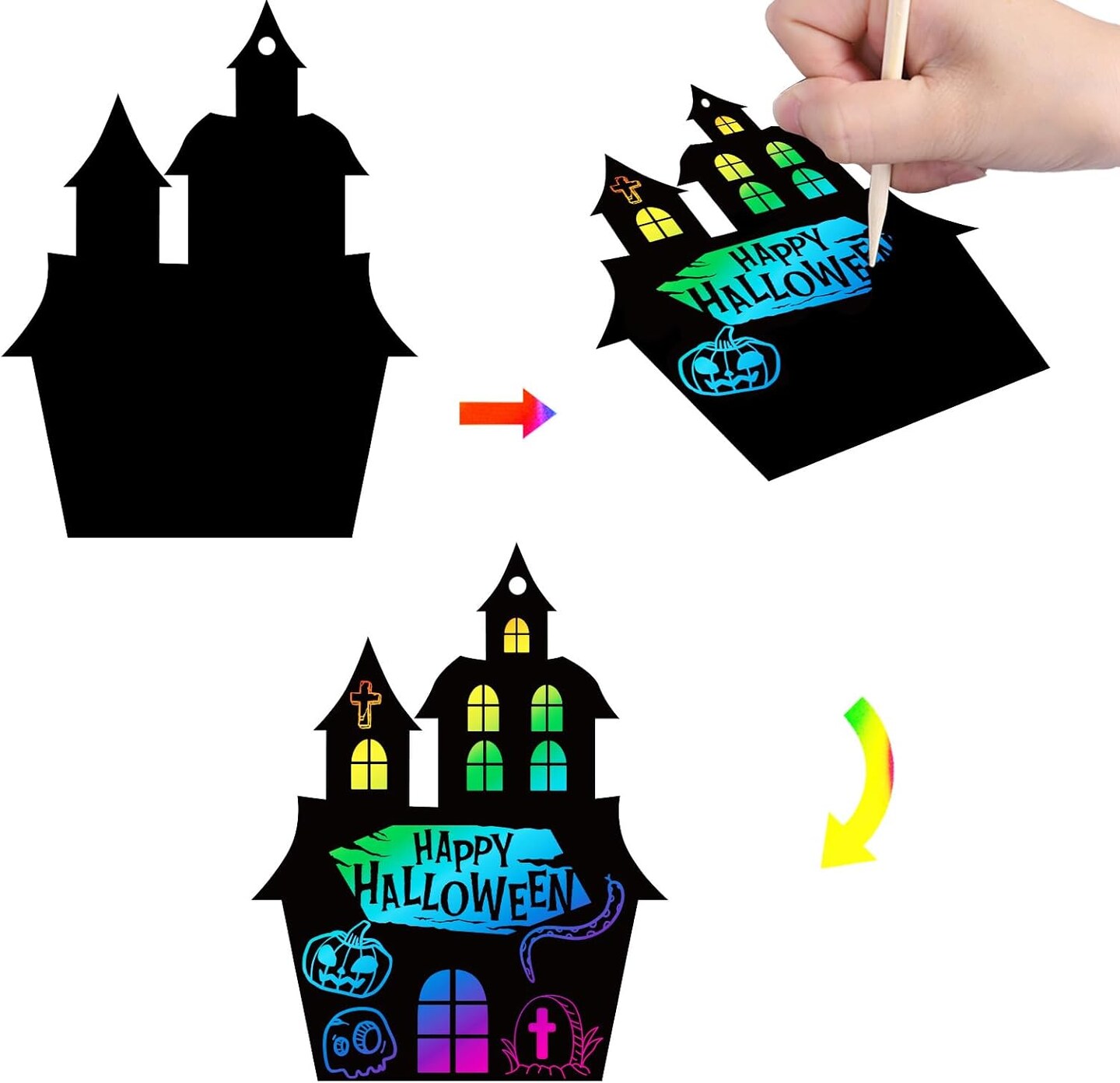 Scratch Paper Art for Kids - 96 Pcs