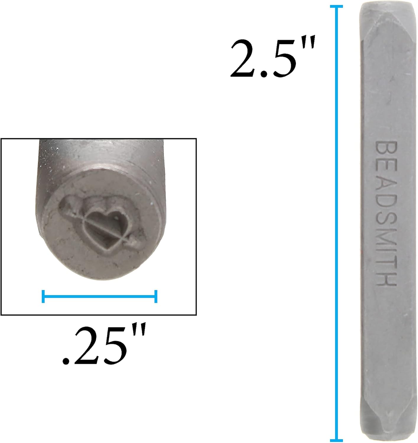 The Beadsmith Steel Design Stamps - Jewelry Stamping Tools, Eagle Design, 2.25 Inches w/ 6 mm Base