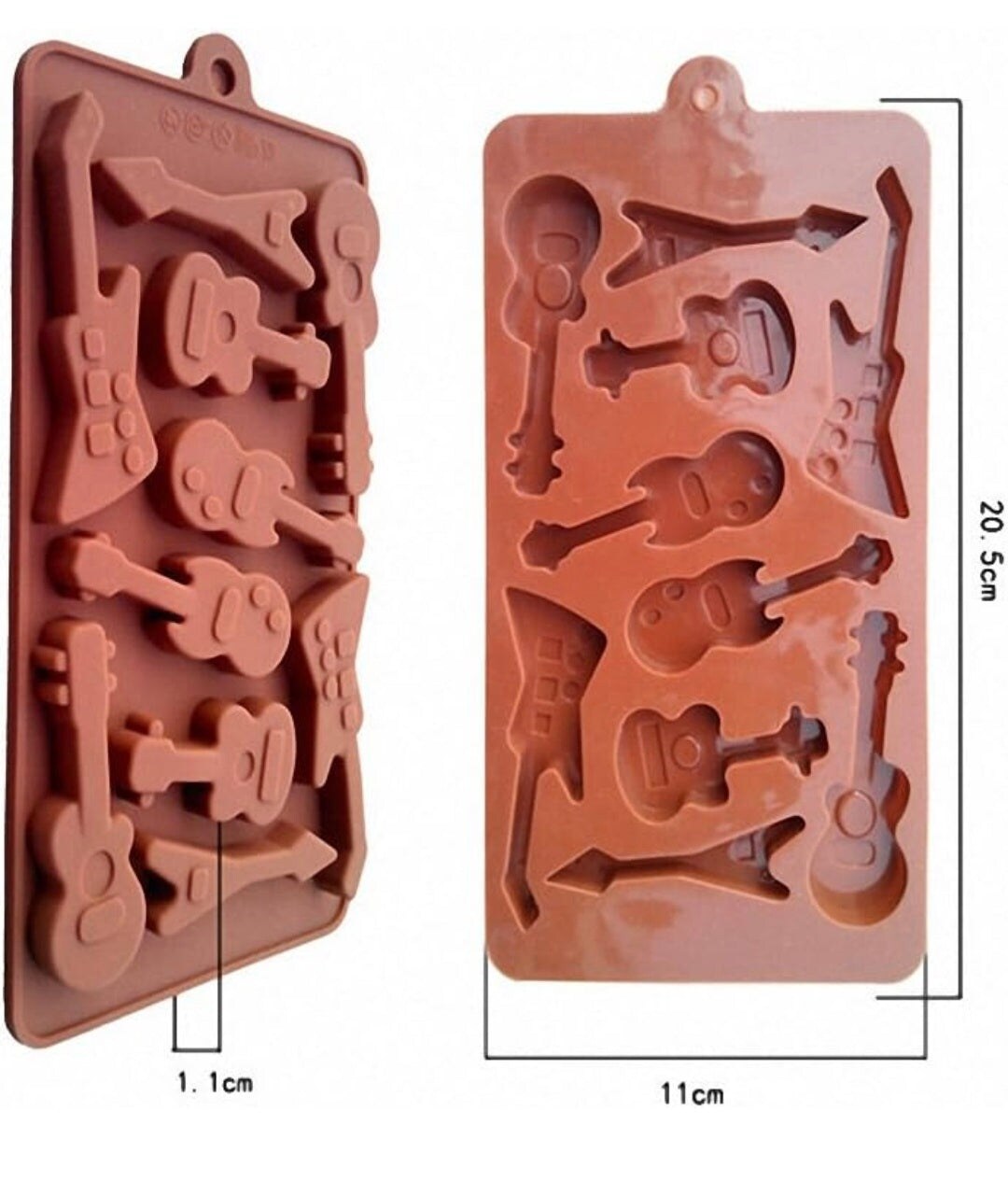 Guitar Silicone Mold for Candy, Fondant