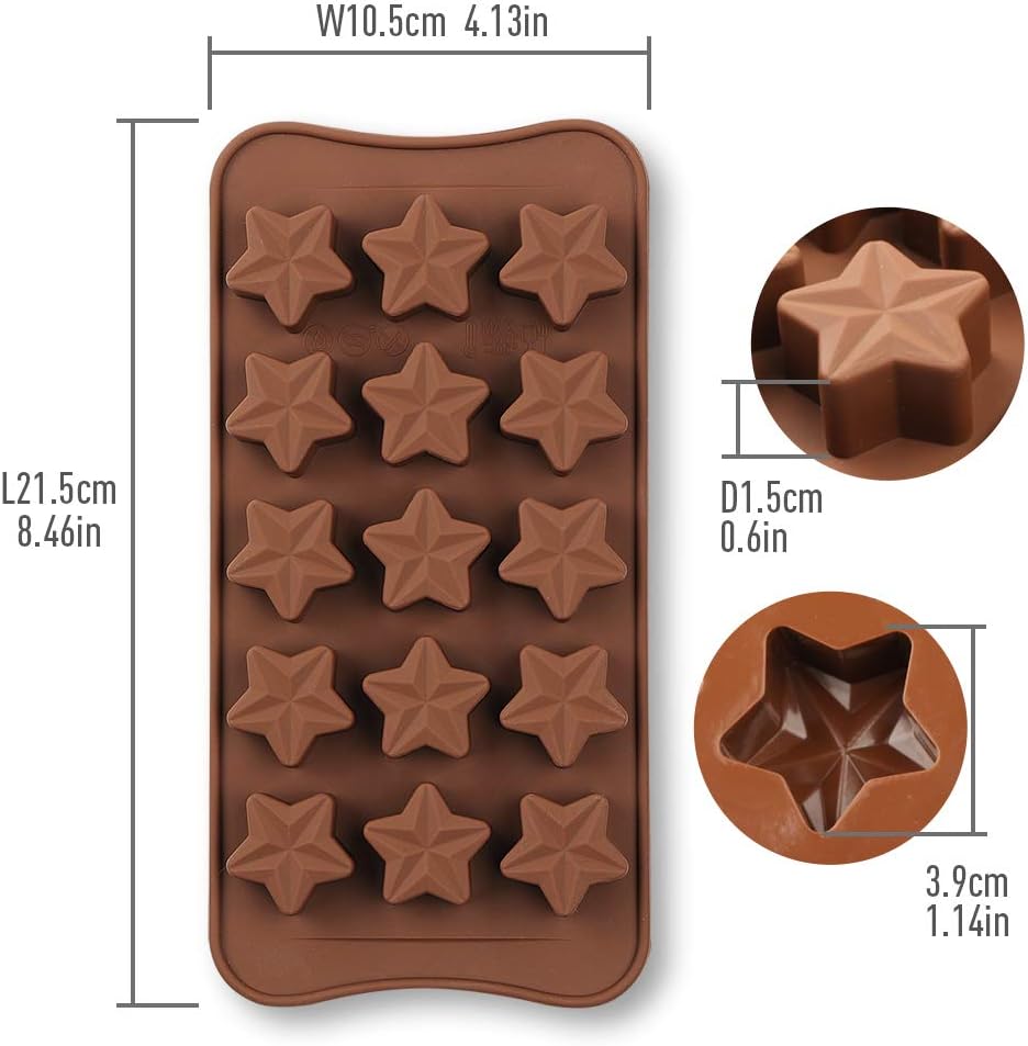 4 pcs Star Shaped Chocolate Mold