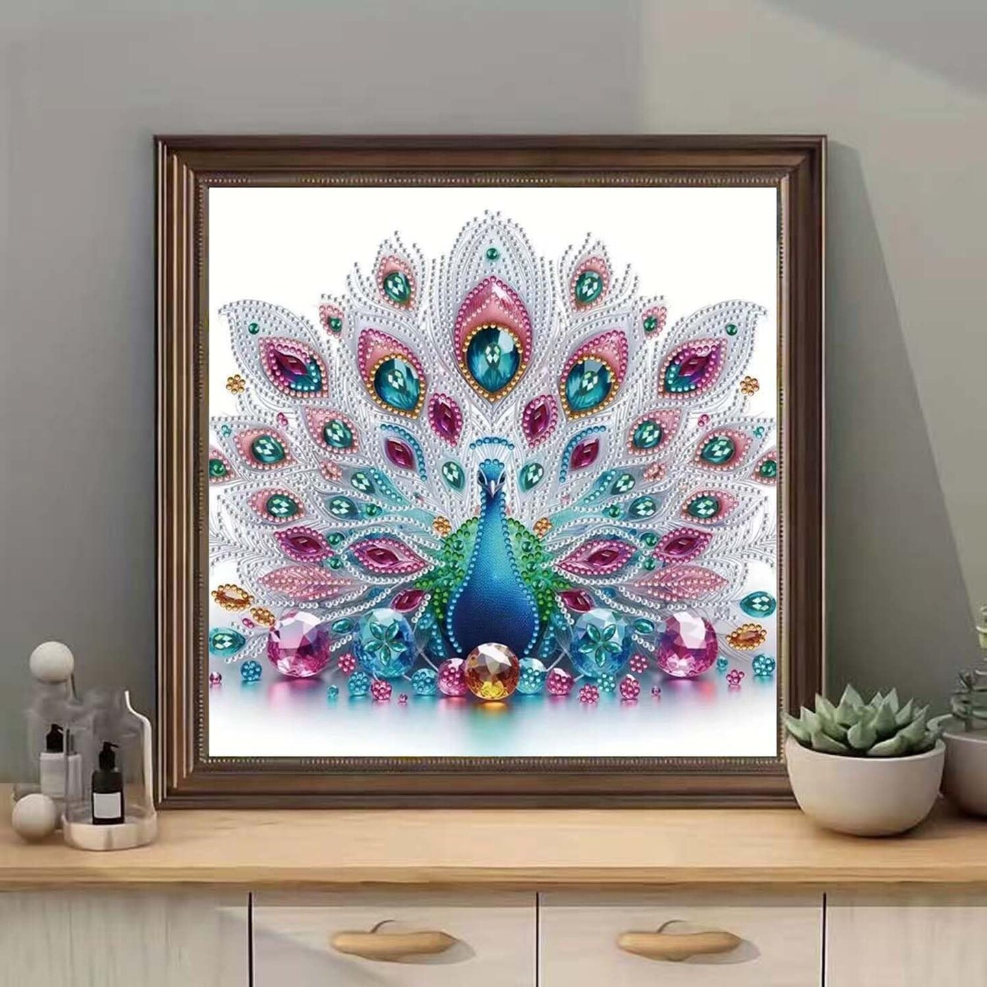 5D Diamond Painting Kits - DIY Peacock Spreads Its Tail Special Shape Diamond Art Kits