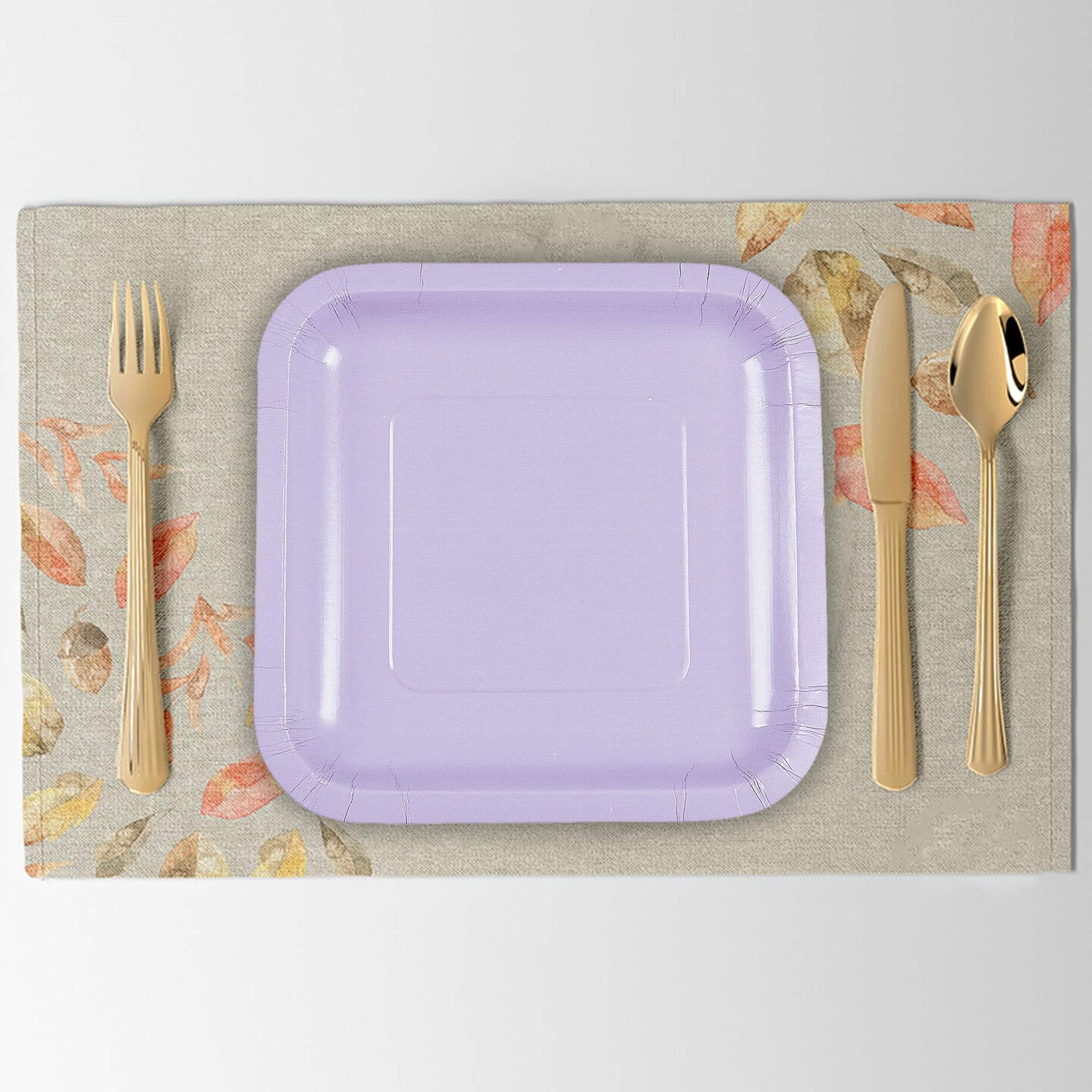 24 Count Lavender Square Paper Dessert Plates for Baby Showers Tea Parties Birthday 7 Inch