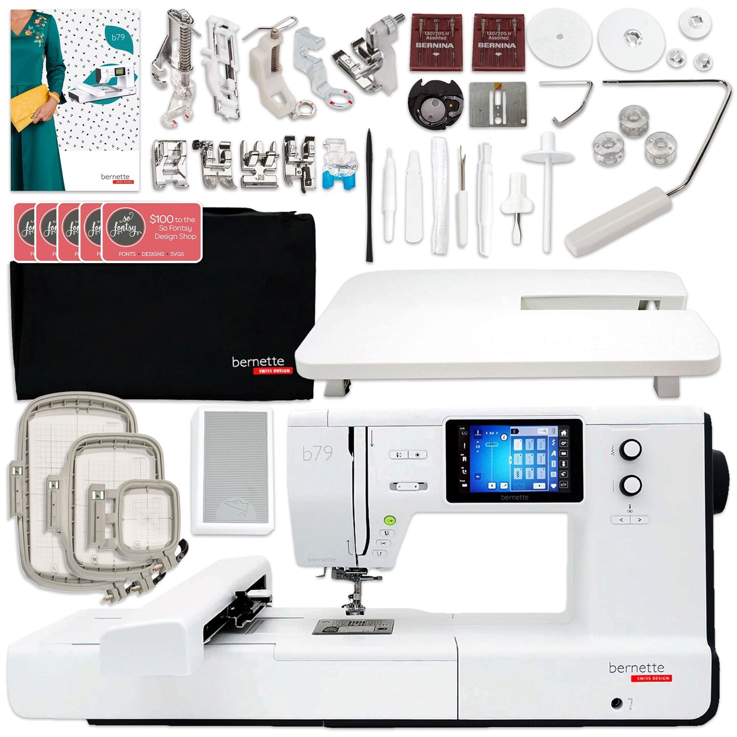 Bernette B79 Combo Sewing &#x26; Embroidery Machine with 160 Embroidery Spools