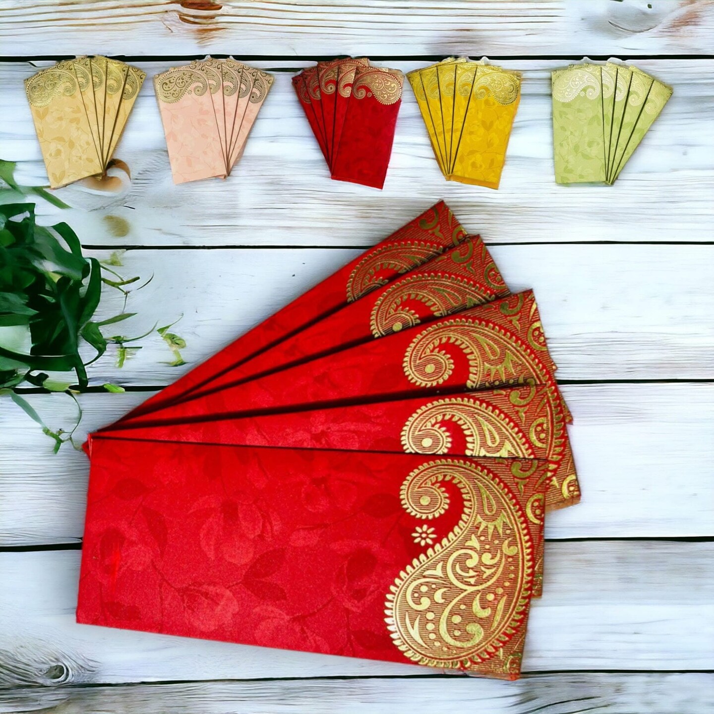 Money Envelopes for Cash Gifts Assorted Color Paisley Designs Money Holder Card Fancy Packet Lifafa Shagun Gift Envelope for Christmas Diwali Easter Birthday Wedding Eid (set of 25/50/100)