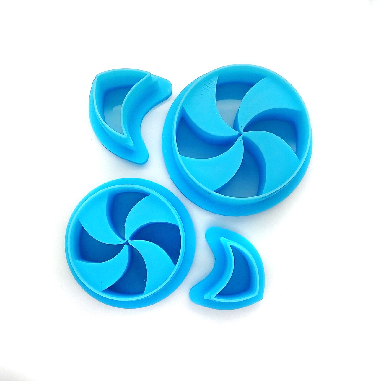 Peppermint Swirl Candy Clay Cutters, 4 pc, Christmas Shapes, Adorabilities