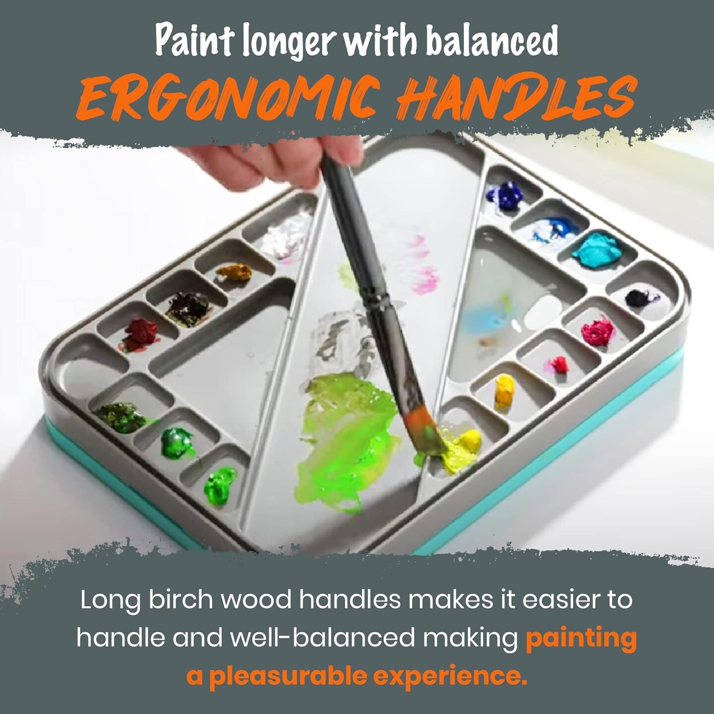 15pc-Professional Paint Brushes Set. Artist Paint Brush