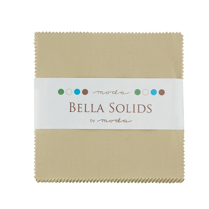 Bella Solids 5" Square Pack (Charm Pack) in Tan by Moda for Moda (9900PP 13)