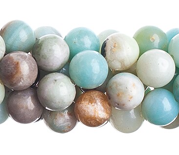 John Bead 16in Semi-Precious Natural Stone Round Bead Strand