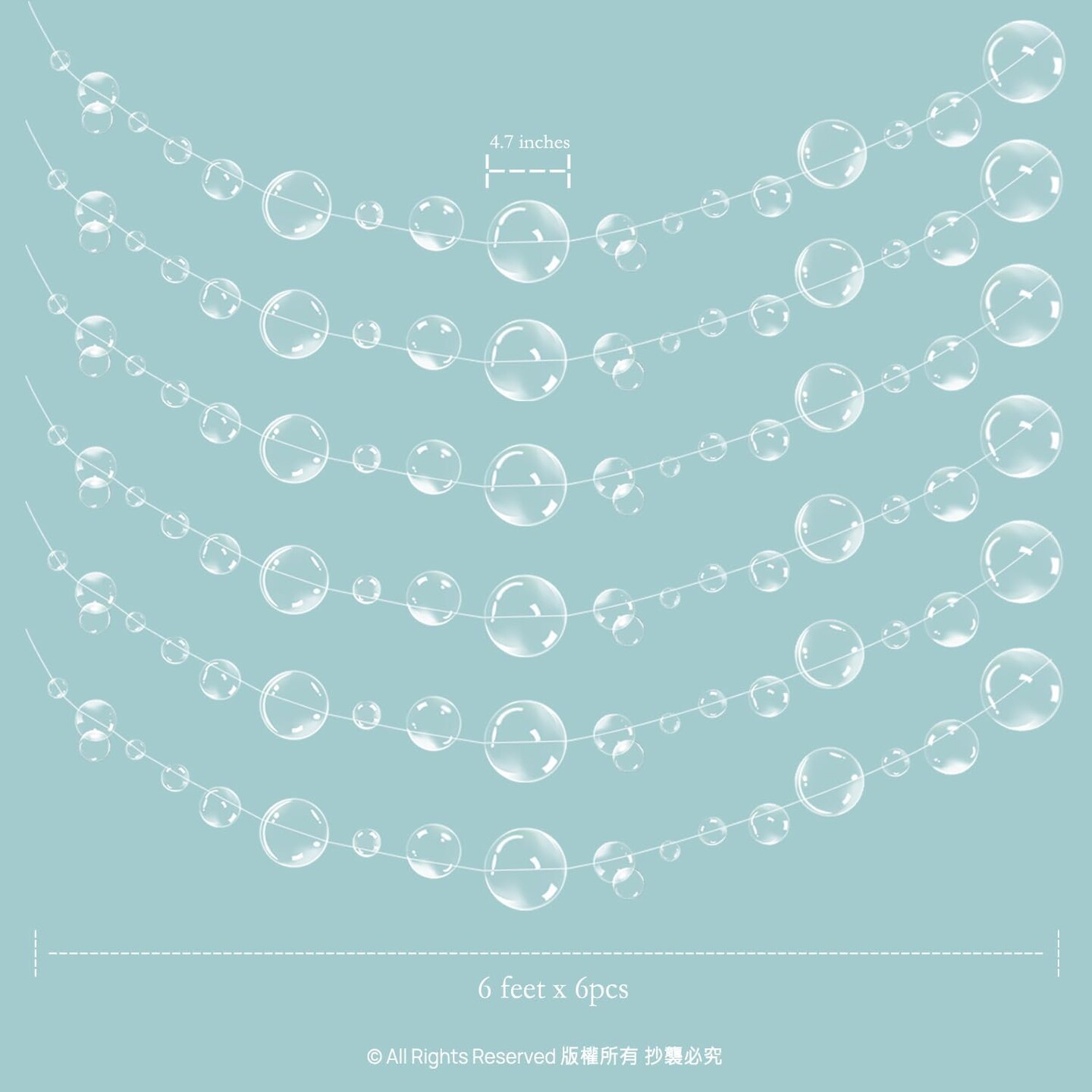 Under The Sea Party Decorations White Bubble Garlands